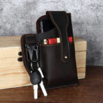 Men's Retro Leather Phone Hanging Belt Bag - Image 2