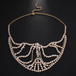 Makeup Party Pearl European And American Fashion Exaggerated Music Festival Party Rhinestone Mask - Image 3
