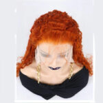 Simple And Casual Water Wave Orange Wig - Image 5
