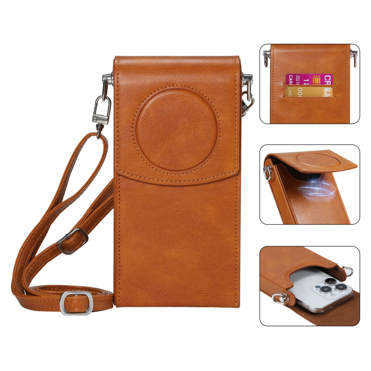 Vision Pro Power Protection Sleeve Storage Bag Portable Leather Satchel - Image 3
