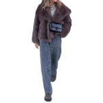 Warm Fashion Loose-fitting Long Sleeves Plush Brown Coat - Image 5