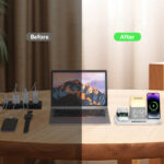 6-in-1 Wireless Charging Set Touch Night Light Mobile Phone Bluetooth Synchronization Time - Image 2