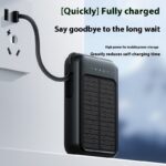 Solar Charging Unit With Cable Camping Portable Large Capacity Mobile Power Supply - Image 2