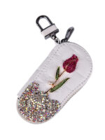 Car Key Case With Diamonds And Roses Cute Female Creative Personality Fashion Car Key Protection Cover