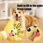 Dog Teething Plush Pet Teething Toys Palm-Shaped Squeaky Plush Chewing Toy Pet Supplies Bite Resistant Cute Plush Squeaky Dog To - Image 8