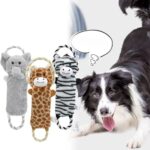 Funny Plush Dog Toys Stuffed Animal-Shaped Zebras Elephant Pet Chew Squeaky Toy Bite Resistant With Rope - Image 5
