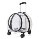 Large Capacity Universal Wheel Fully Transparent Pet Trolley Bag Breathable - Image 7