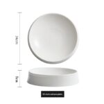 Irregular White Ceramic Dinner Plate - Image 7