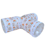 Rabbit Cat Tunnel Suede Cat Three Channel Foldable Pet Supplies - Image 3