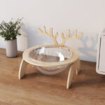Antlers Cat Nest Four Seasons Universal Pet Supplies Chamfer Space Capsule Solid Wood Cat Bed - Image 3