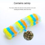 Rainbow Long Plush Cat Pillow Pet Toy - Image 2