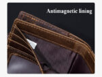 First Layer Cowhide RFID Anti-theft Swiping Leather  European And American Retro Men's Short Vertical Wallet - Image 10