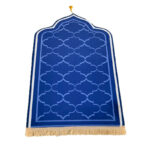 Simple Washable Flannel Printed Sponge Plaid Carpet - Image 4