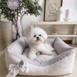 Polarizhen New Cotton And Linen Kennel Removable And Washable Pet Maltese Xi Shi Four Seasons Cat Nest Ins - Image 7