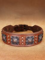 Anti Bite Cowhide Rivet Dog Collar - Image 5