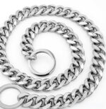 Titanium Steel Metal Hip Hop Pet 15mm Gold Stainless Steel Dog Leash - Image 2