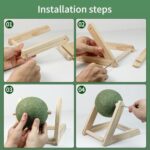 Catnip Balls Catnip Toys For Cats Cat Nip For Cats Safe Healthy Cat Nip Toys Giant Catnip Ball With Holder Cat Toys For Indoor Cats - Image 6