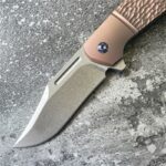Alloy High Hardness Powder Steel Folding Knife Titanium - Image 5