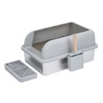 Alloy Litter Box Easy To Clean Widen And Thicken Leak-proof Sand Large Space Semi-closed Cat Toilet - Image 5