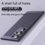 Applicable To S23ultra Phone Case S23 Honeycomb Heat Dissipation S22 All-inclusive Drop-resistant S22ultra Silicone Transparent S21 Magnetic Suction Frameless Note20ultra Ultra-thin Note10 - Image 3