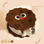 Nest Shaped Like A Sandwich Cookie For Cat Closed House For Sleeping Cold Proof For Autumn And Winter