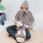 Pet Parent-child Wear Striped Four-legged Padded Sweater - Image 3