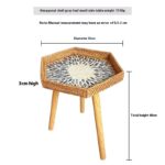 Hand-woven Shell Storage Tray Sofa Side Table - Image 6
