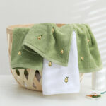 Full Embroidery Avocado Cotton Towel - Image 3