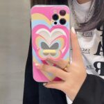 Color Butterfly Stand Silicone Phone Case - Image 3