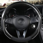 Car Steering Wheel Cover Round Handle Cover Carbon Fiber Texture - Image 5