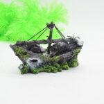 Aquarium Landscape Glass Fish Tank Decoration Small Net Boat - Image 3