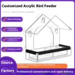 Acrylic Bird Cage Hummingbird Feeder Pet Supplies Transparent Wall-mounted Birds Feeder - Image 2