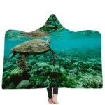New Ocean Turtle Series Hooded Blanket Cape - Image 6
