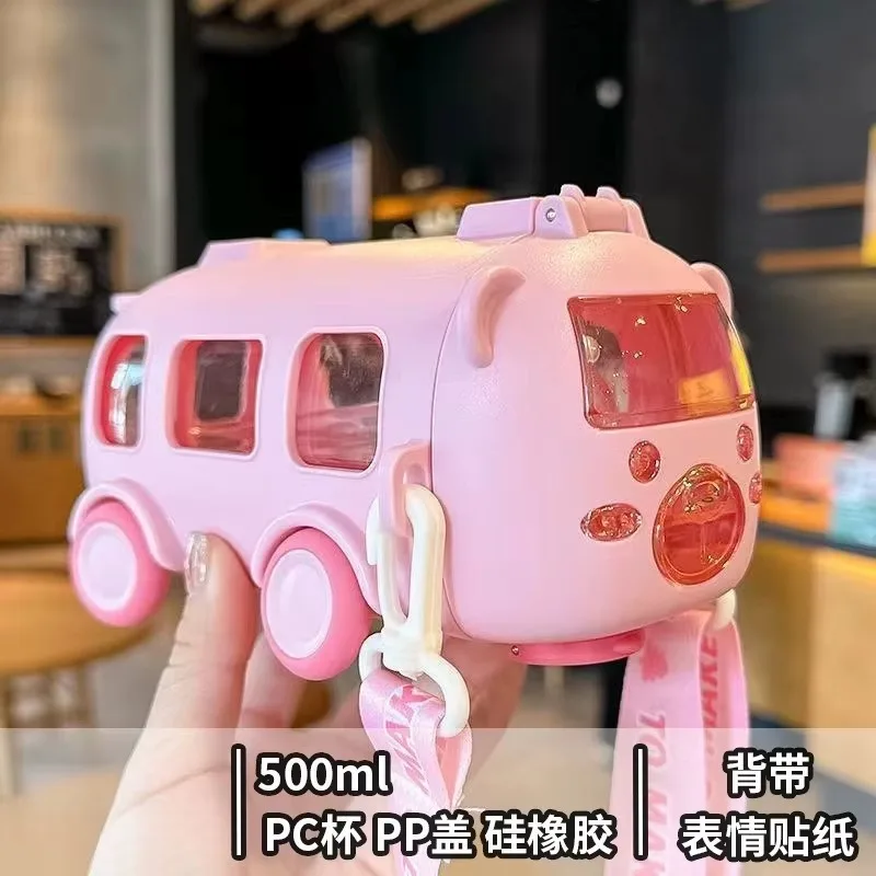 Cute Car-Shaped Straw Cup – BPA-Free Pop-Up Lid Tumbler for School, Outdoors & Travel (Kids & Teens) - Image 5