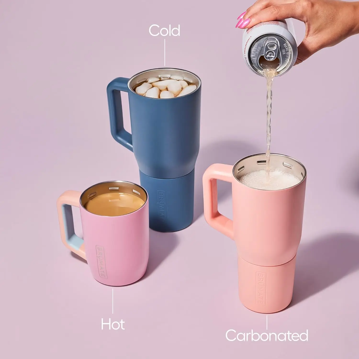 35oz Leak Proof Insulated Coffee Mug with Handle & Lid - Stainless Steel Travel Cup for Hot/Cold Drinks (Nightfall Blue) - Image 6