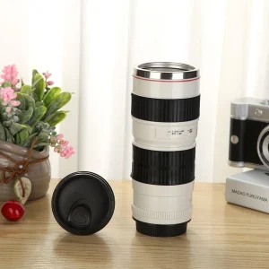 400ml Camera Lens Coffee Mug Leak Proof Photo Coffee Cup Rust-free Stainless Steel Water Bottle Gifts for Lovers Valentine's Day