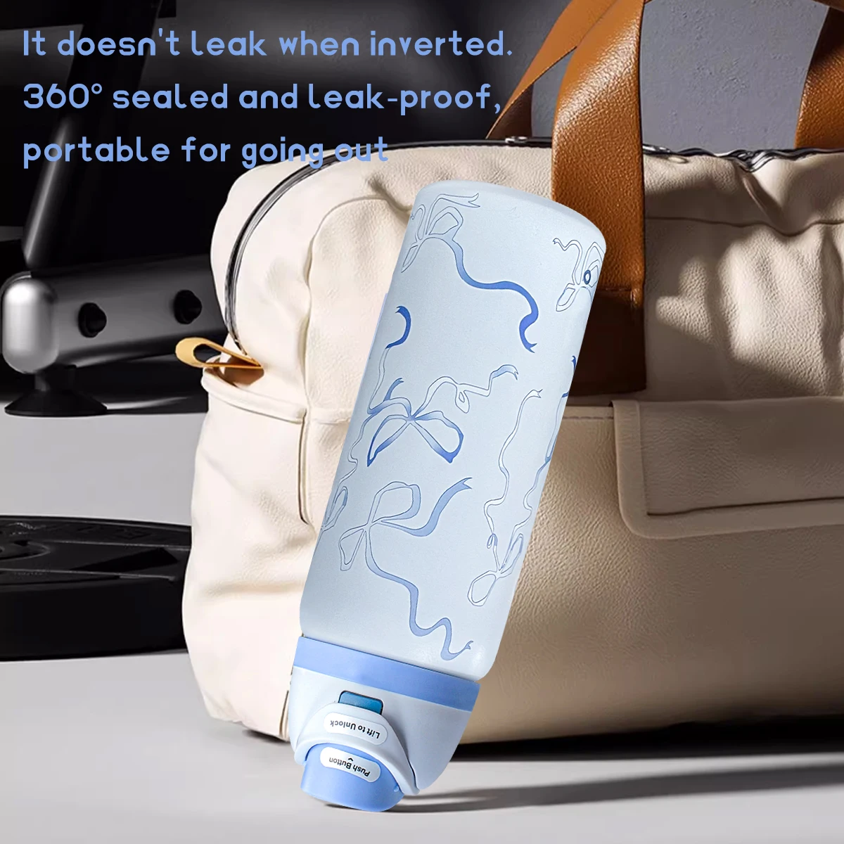 Owalaa Blue butterfly Water bottle 32oz,945ML,with straw,heat preservation time more than 24 hours,camping,work,indoor - Image 6