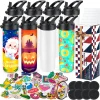 8-Pack 20oz Sublimation Tumbler Set with Straw Lid, Triple-Insulated Stainless Steel Water Bottle for DIY Heat Transfer