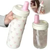 500/700ml Portable Plastic Bowknot Water Cup with Straw,Cute Coffee Pearl Milk Tea Drink Cup,Large Capacity Student Water Bottle