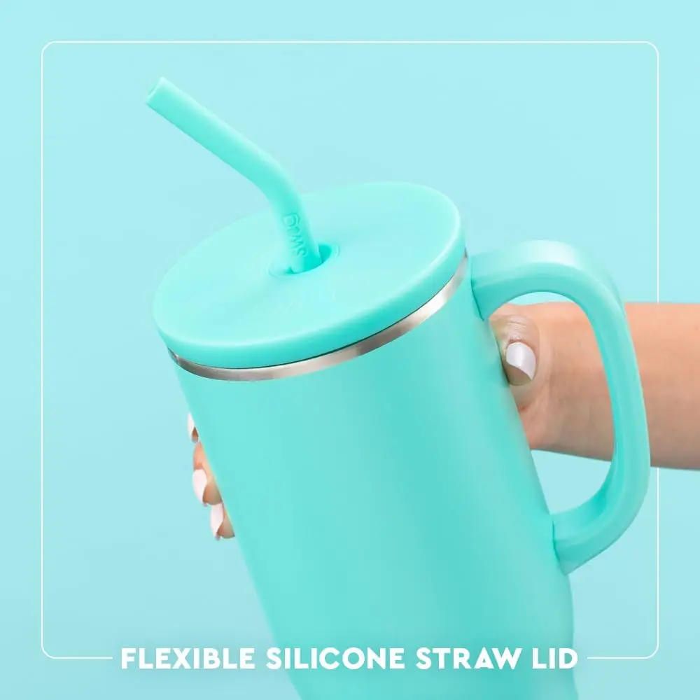 40oz Insulated Tumbler with Handle and Straw, Keeps Drinks Cold 24h/Hot 9h, Dishwasher Safe, Lightweight for Travel - Image 5