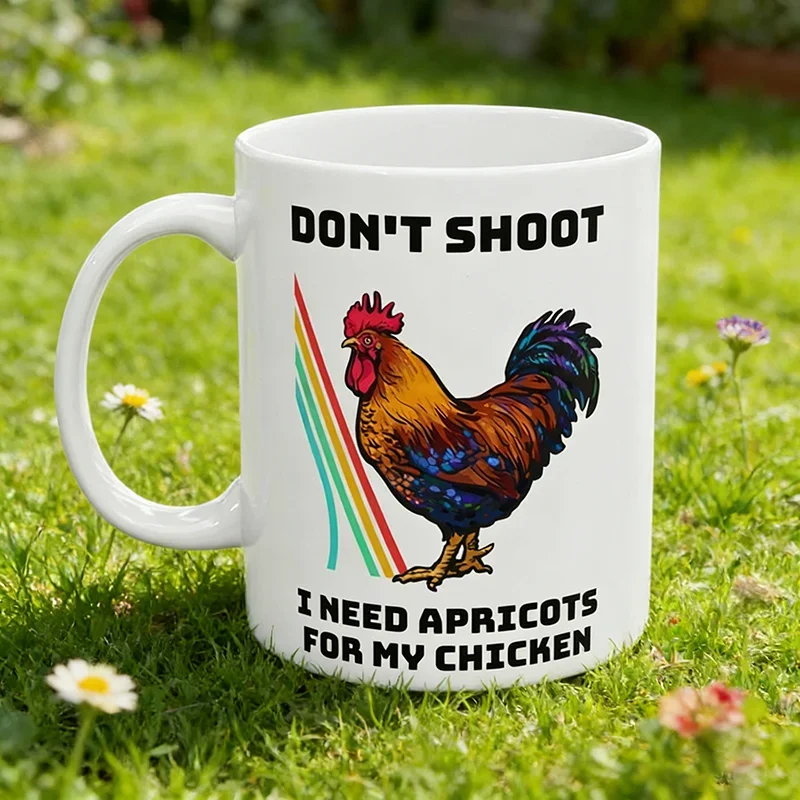 Creative Funny Quotes Don’t Shoot Rooster Coffee cup for Meme Lovers Arc Raiders Mug Resin Coffee, Juice, and Cold Drink Cup
