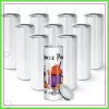 10 Pack Sublimation Tumblers, 20 OZ Straight Skinny with Straw, Stainless Steel Double Layer Insulated Mug, Individually Boxed