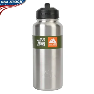Insulated Stainless Steel Water Bottle Flip Top Lid Vacuum Sealed Durable Camping Travel Bottle Dishwasher Safe Sweat Proof 32oz