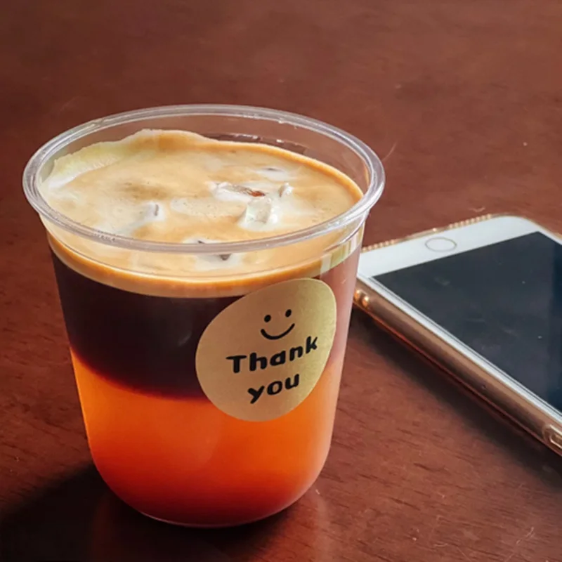 20pcs Disposable Thick Food-Grade PET Cups with Direct-Drink Lids Leak-Proof Heat-Resistant for Coffee Bubble Tea - Image 4