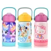 350ml Cartoon cat dog Unicorn Insulated Water Bottle With Straw Stainless Steel Double wall kids Portable outdoor sport thermos