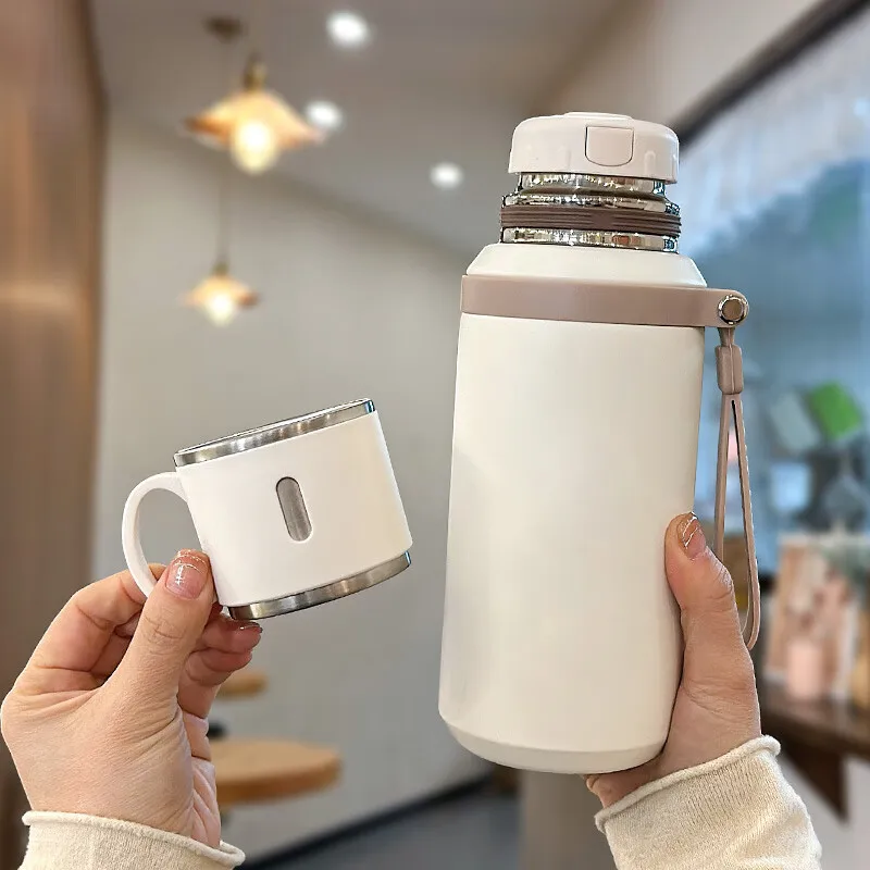 600ml Stainless Steel Coffee Cup Travel Thermal Mug Leak-Proof Thermos Bottle Tea Coffee Mug Office Business Style Thermos - Image 4