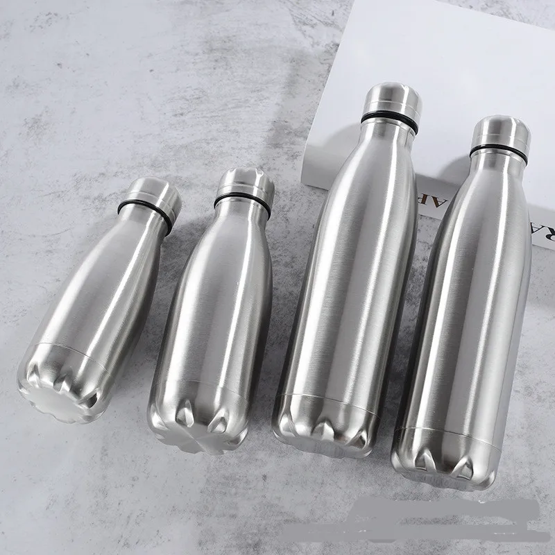 Stainless Steel Water Bottle 1 Liter Free Shipping Items, Drink Bottle for Sport Travel Cups, 500 750 1000ml Water Bottles - Image 5