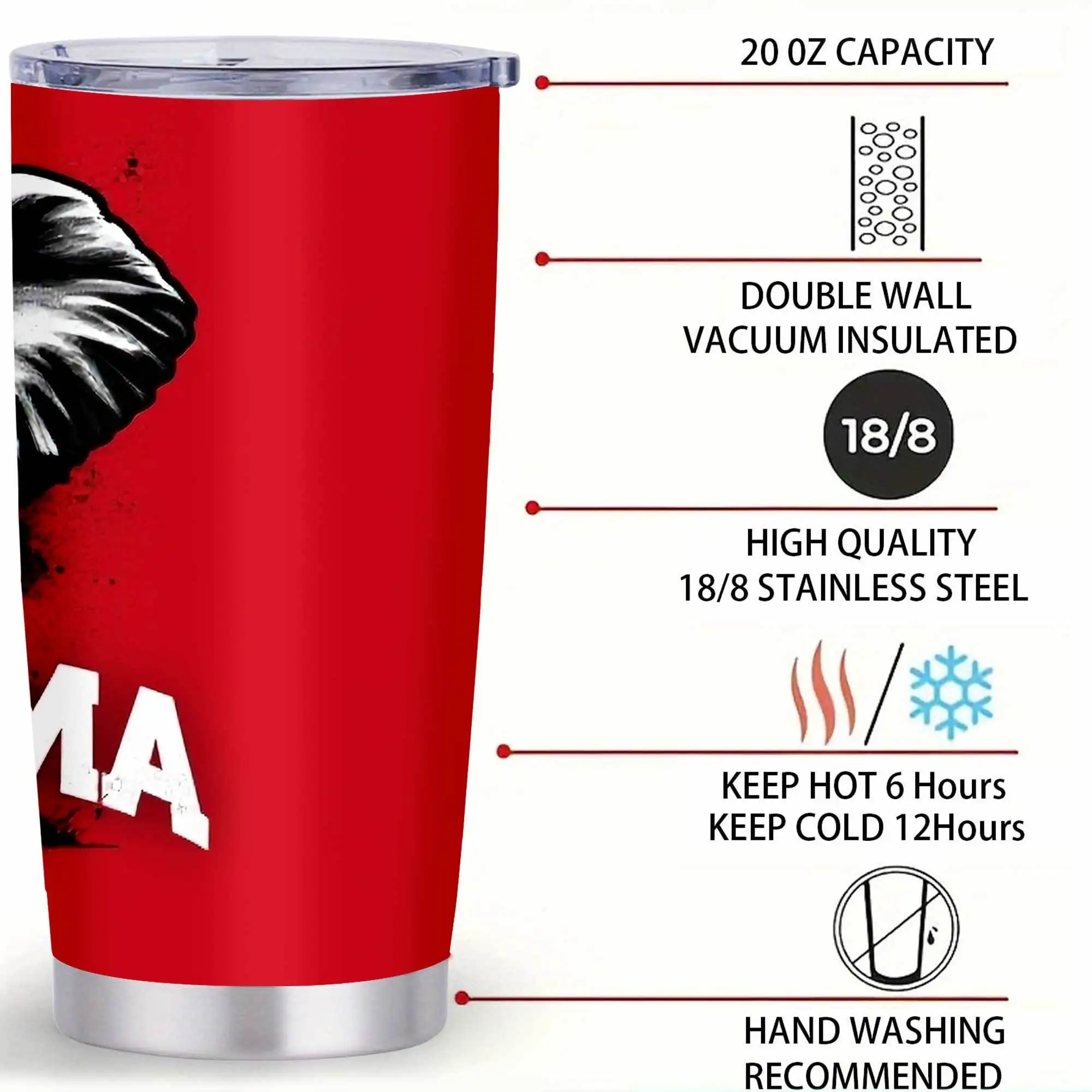 20 oz stainless cup, Tumblers with lids and straws, Fits most car cup holders for travel convenience, Cups - Image 4