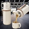 600ml Stainless Steel Coffee Cup Travel Thermal Mug Leak-Proof Thermos Bottle Tea Coffee Mug Office Business Style Thermos