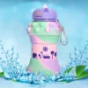 Fashion Design Drinkware Bottle Stress Relief Reusable Bubble Sensory Toys Silicone Collapsible Water Bottles